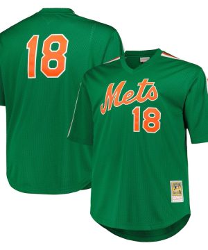 Darryl Strawberry New York Mets Mitchell Ness 1988 Cooperstown Collection Mesh Pullover Jersey Green