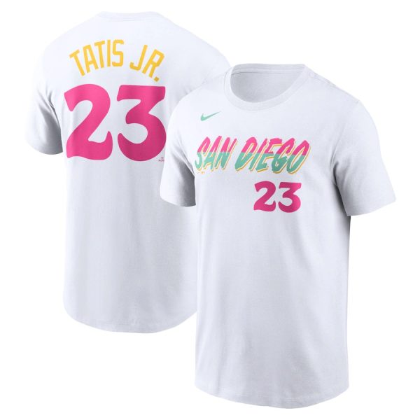 Fernando Tatis Jr. San Diego Padres Nike 2022 City Connect Name Number T Shirt White