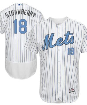 Mets 18 Darryl Strawberry White Fathers Day Flexbase Jersey