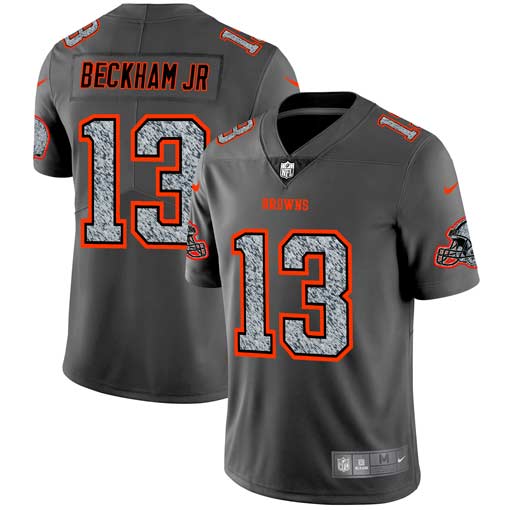Nike Browns 13 Odell Beckham Jr. Gray Camo Vapor Untouchable Limited Jersey