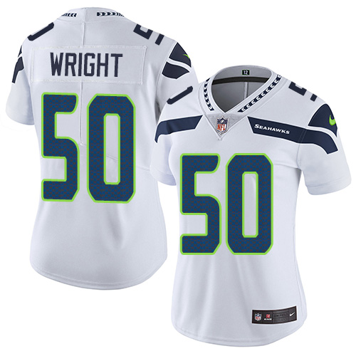 Nike Seahawks 50 K.J. Wright White Women Vapor Untouchable Limited Jersey