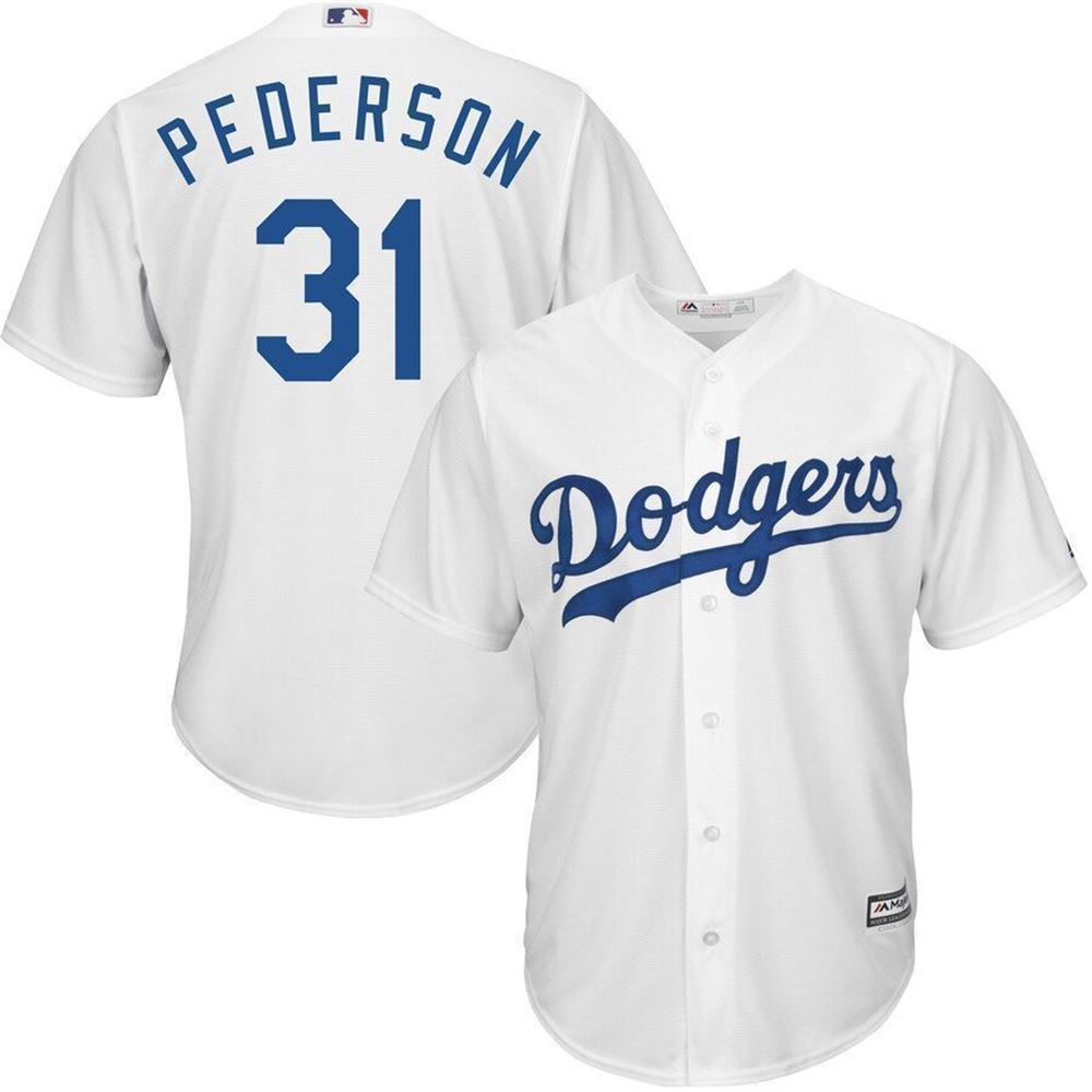 Joc Pederson Los Angeles Dodgers Majestic Official Cool Base Player Jersey jersey White 2021 uzzUc