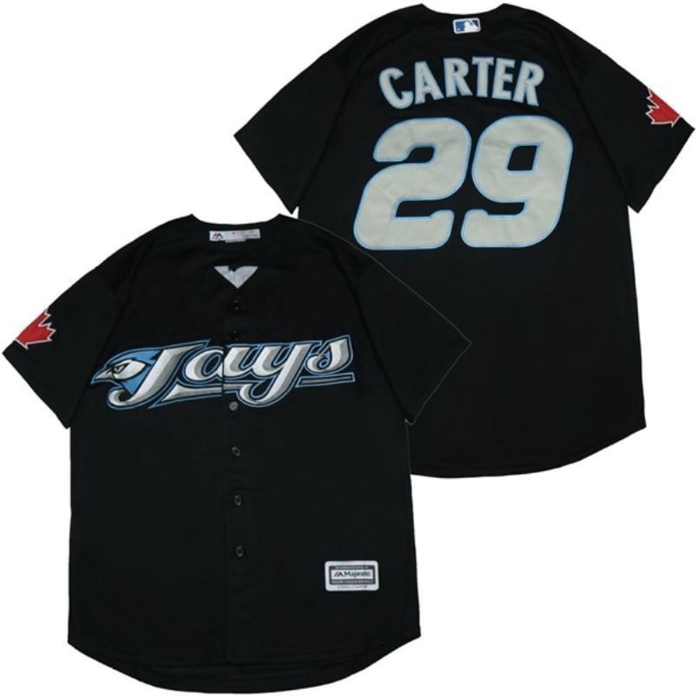 Joe Carter 29 Toronto Blue Jays 2021 MLB Black Jersey jersey sC5MQ