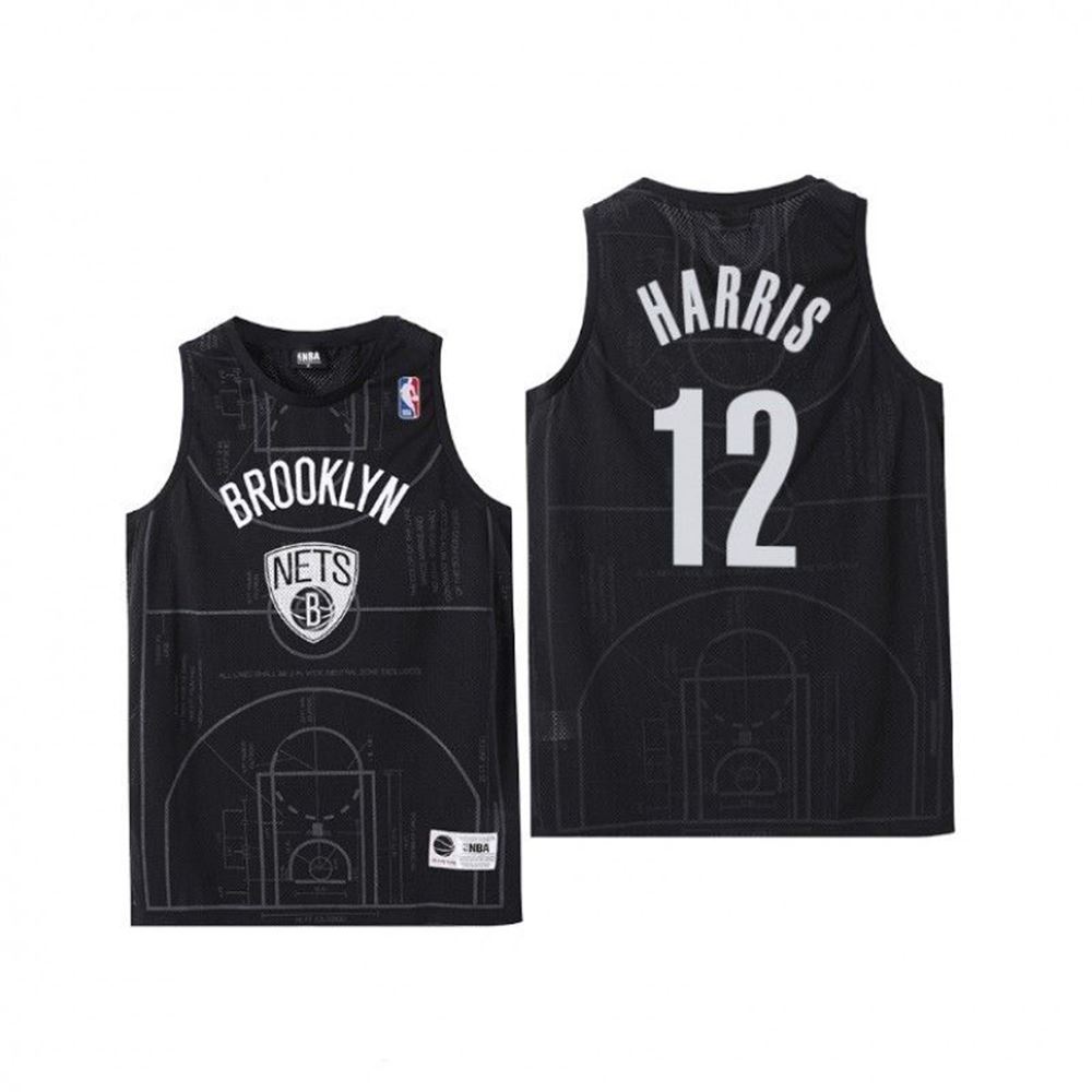 Joe Harris Brooklyn Nets 12 Black Basketball Court Collection Jersey