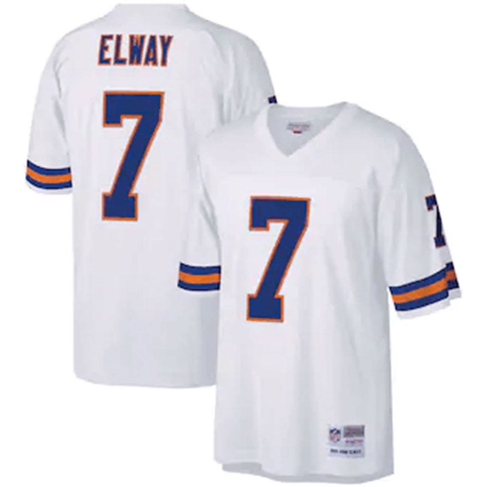 John Elway Denver Broncos Mitchell Ness Legacy White 3D Jersey