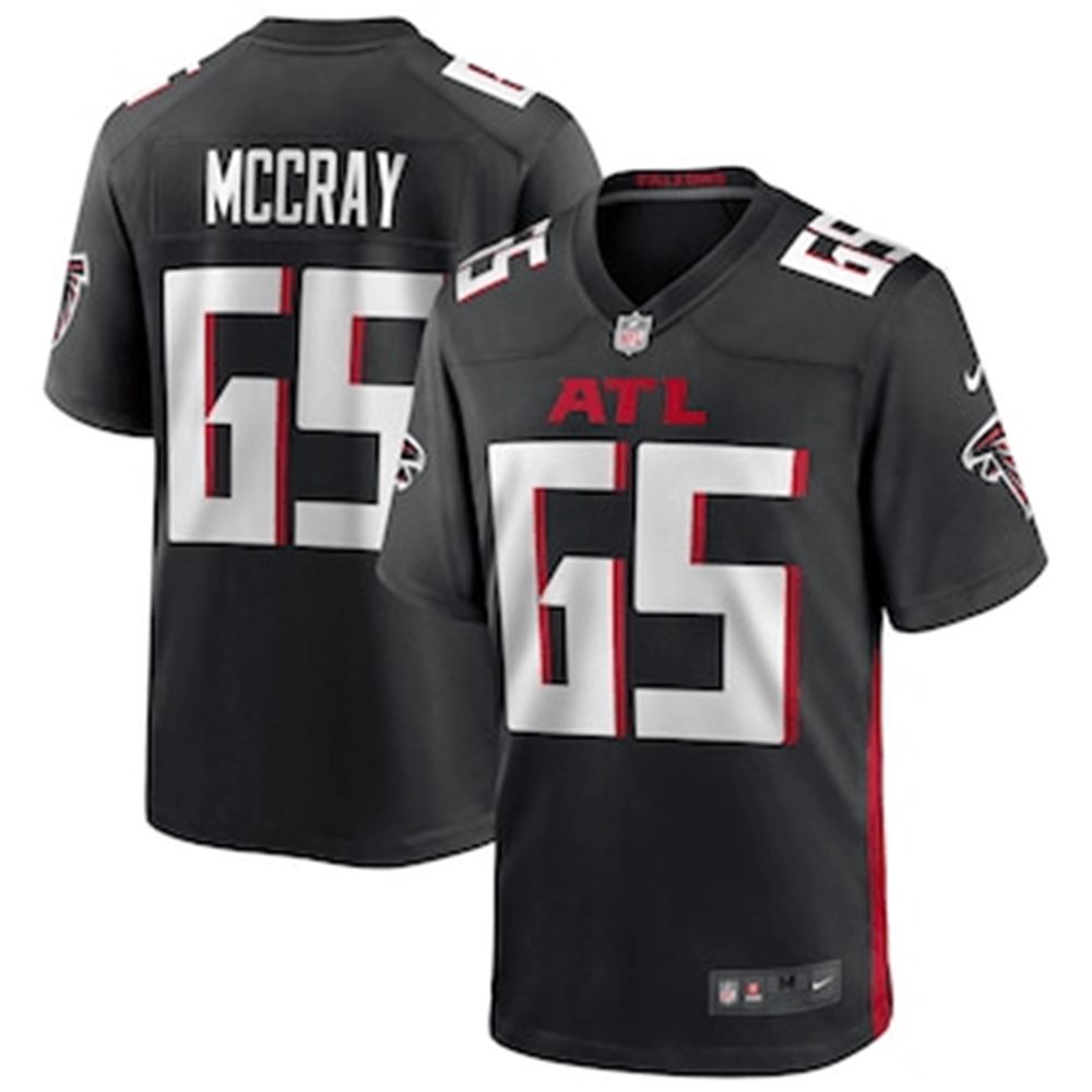 Justin McCray Atlanta Falcons Nike Game Player Jersey Black NFL Jersey oRAP2