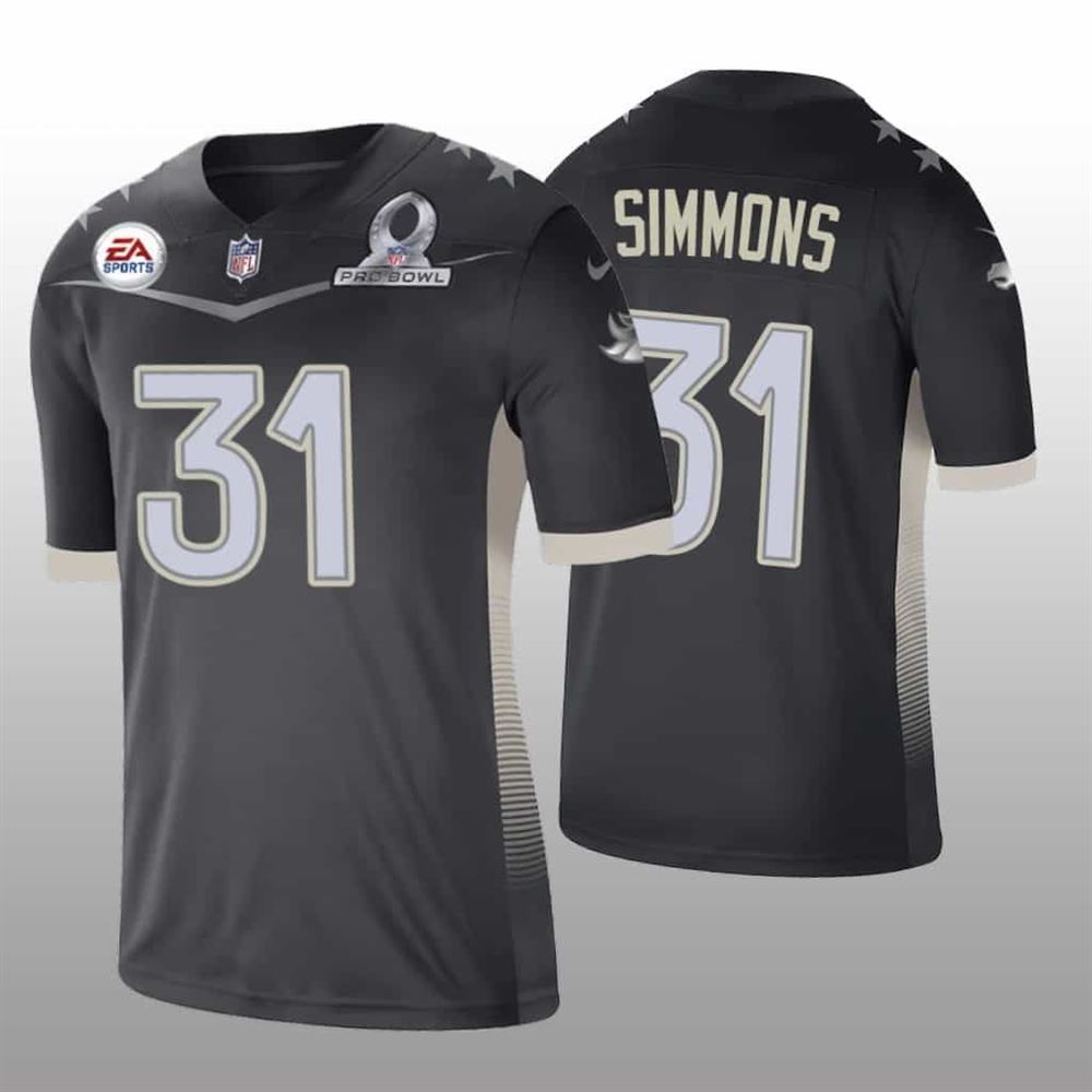Justin Simmons Jersey Broncos 2021 Afc Pro Bowl Game Anthracite UFdb7
