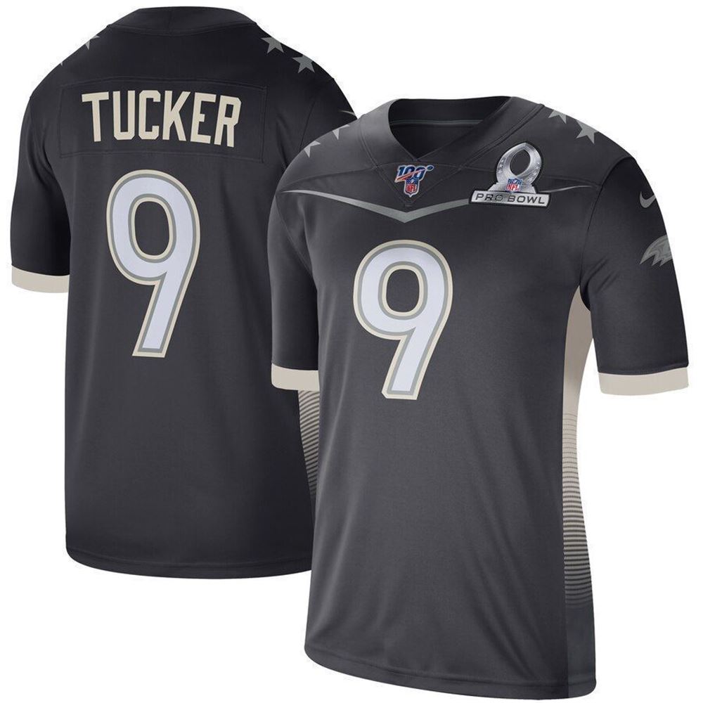 Justin Tucker 2021 Afc Pro Bowl Game Anthracite 3D Jersey