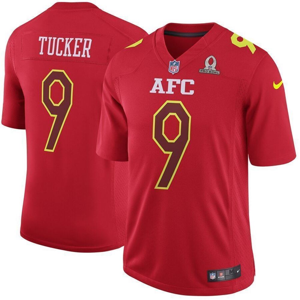 Justin Tucker Afc 2017 Pro Bowl Game Red 3D Jersey