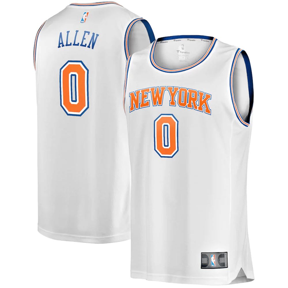 Kadeem Allen New York Knicks Fanatics Branded Fast Break Player Replica Statement Edition White 3D Jersey ByzCn