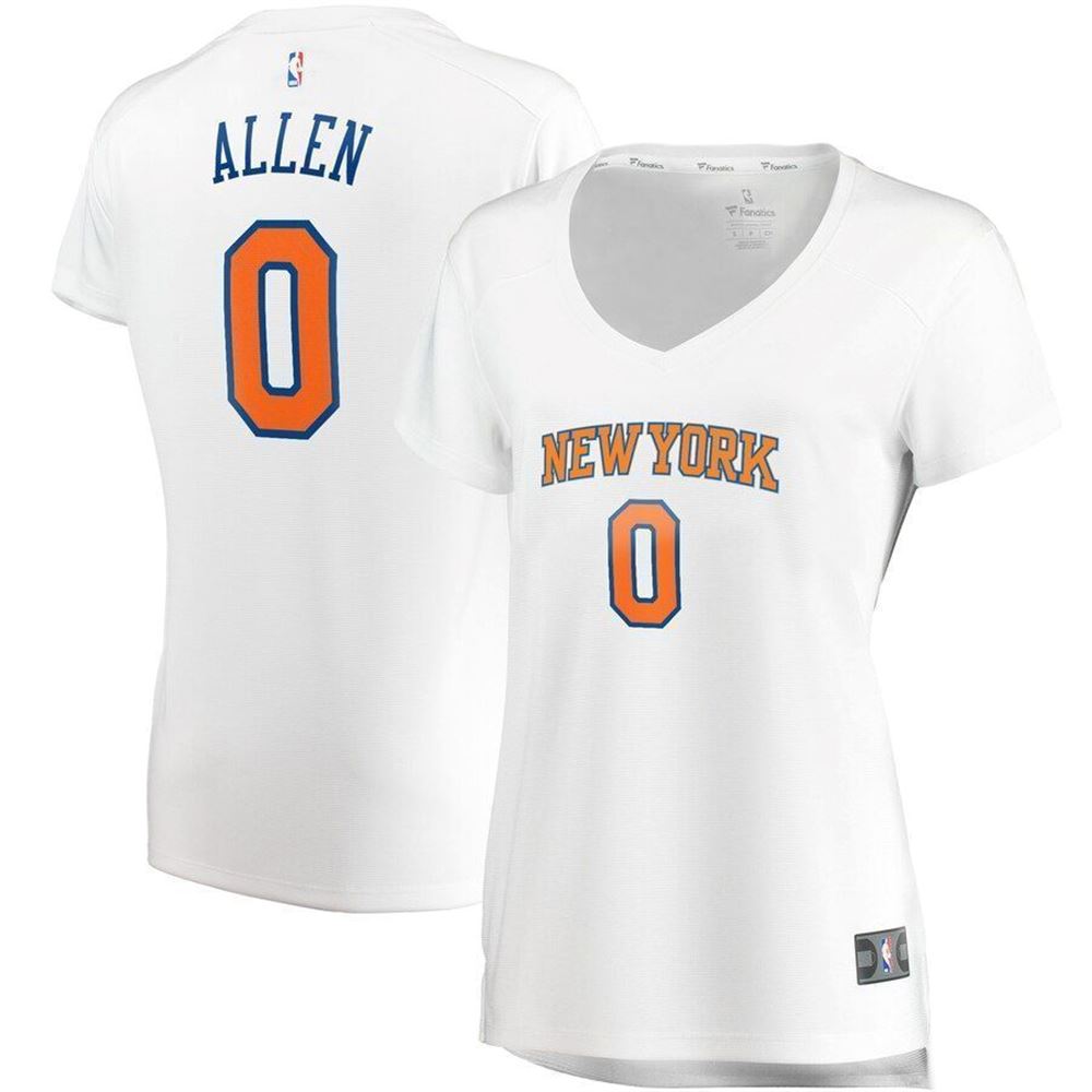 Kadeem Allen New York Knicks Fanatics Branded WoFast Break Player Replica Association Edition White 3D Jersey