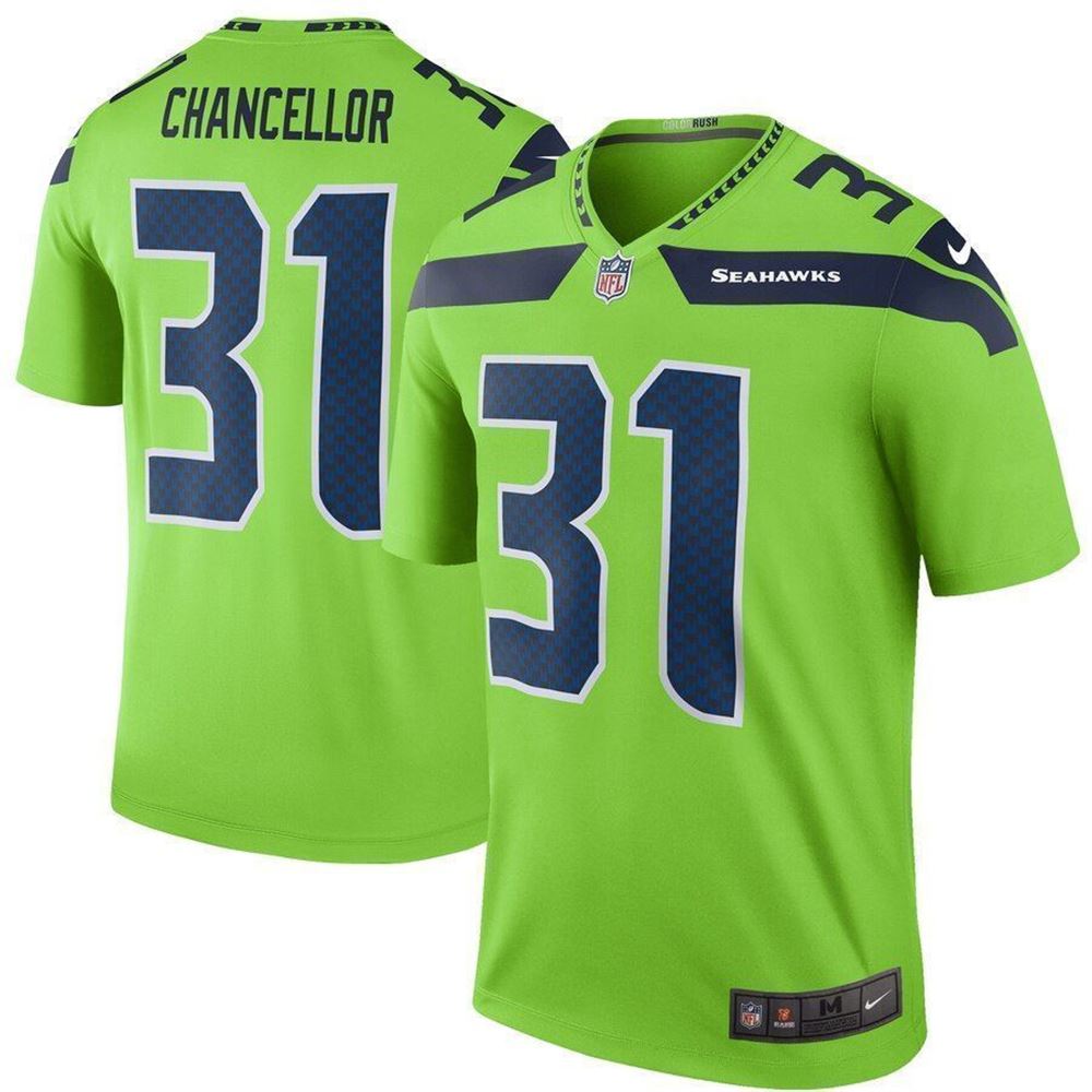 Kam Chancellor Seattle Seahawks Color Rush Legend Jersey Green 2021 OjfG4
