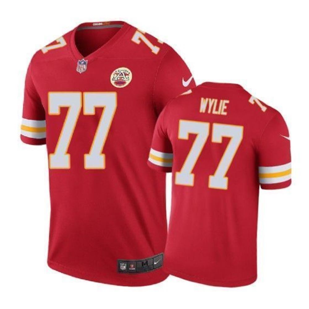 Kansas City Chiefs 77 Andrew Wylie Color Rush Red 3D Jersey