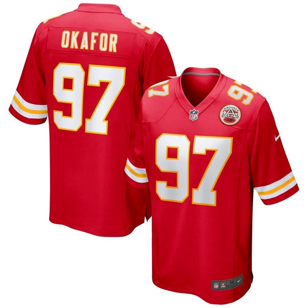 Kansas City Chiefs Alex Okafor Red Game Jersey
