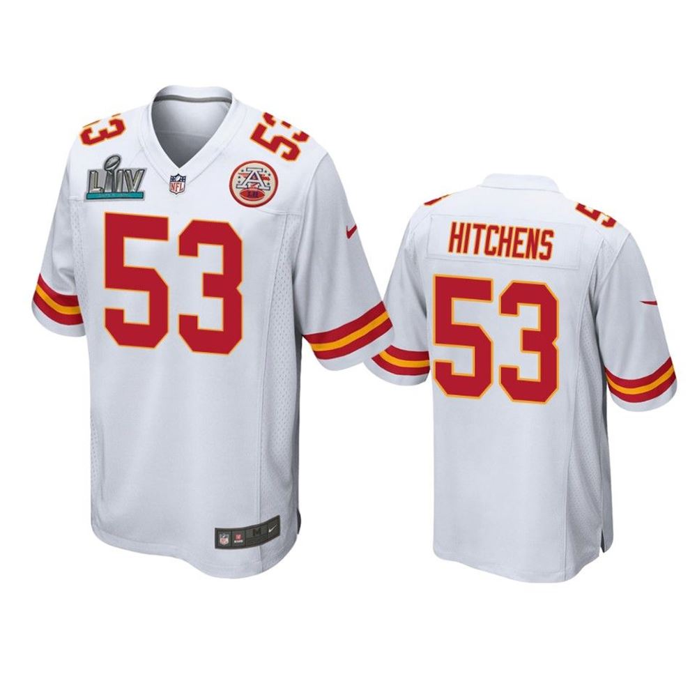 Kansas City Chiefs Anthony Hitchens White Super Bowl LIV Game Jersey EXgPE
