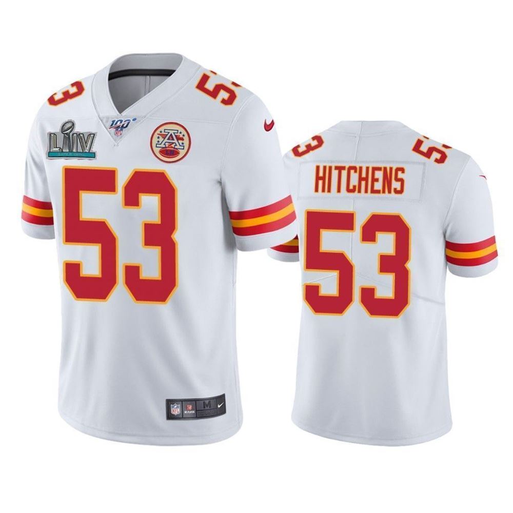 Kansas City Chiefs Anthony Hitchens White Super Bowl Liv Vapor Limited 3D Jersey tobdJ