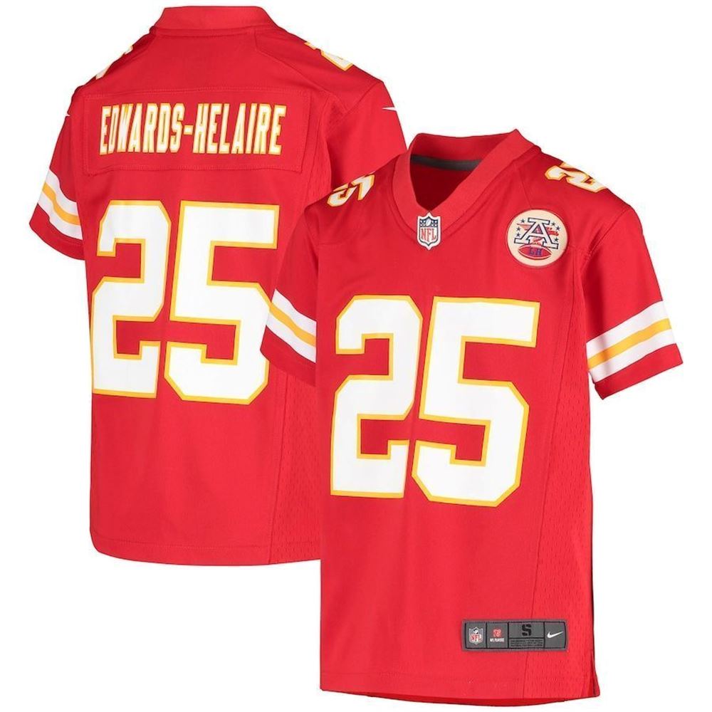 Kansas City Chiefs Clyde Edwards Helaire Red Team Game Jersey MlCR5