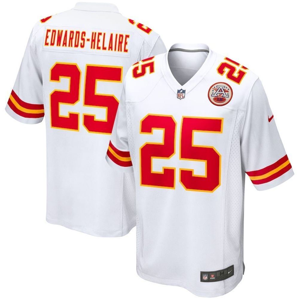 Kansas City Chiefs Clyde Edwards Helaire White Game Jersey