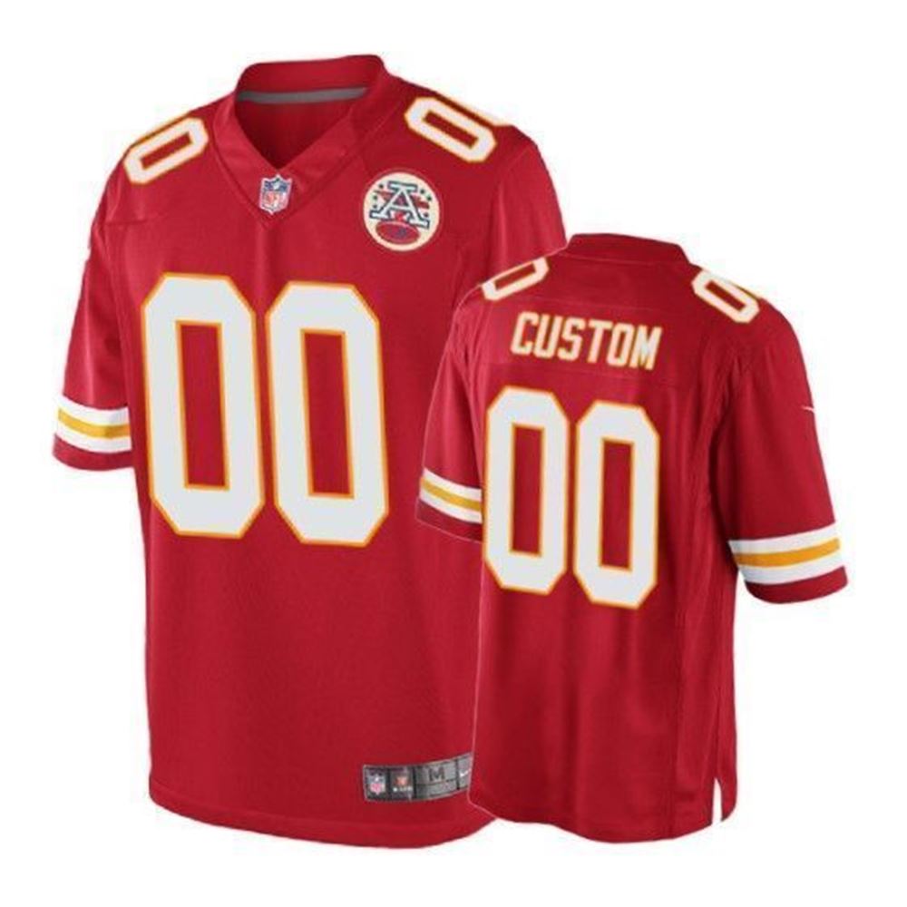 Kansas City Chiefs Custom Game Red Mens Jersey AllOver Print trb4d