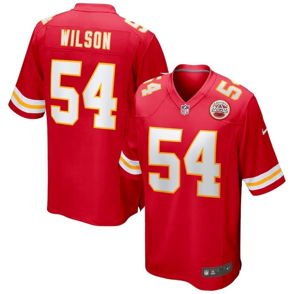 Kansas City Chiefs Damien Wilson Red Game Jersey Gifts For Fans