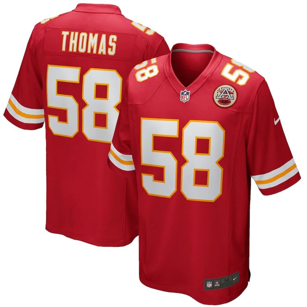 Kansas City Chiefs Derrick Thomas Red Game Retired Player Jersey Gifts For Fans O9Dca