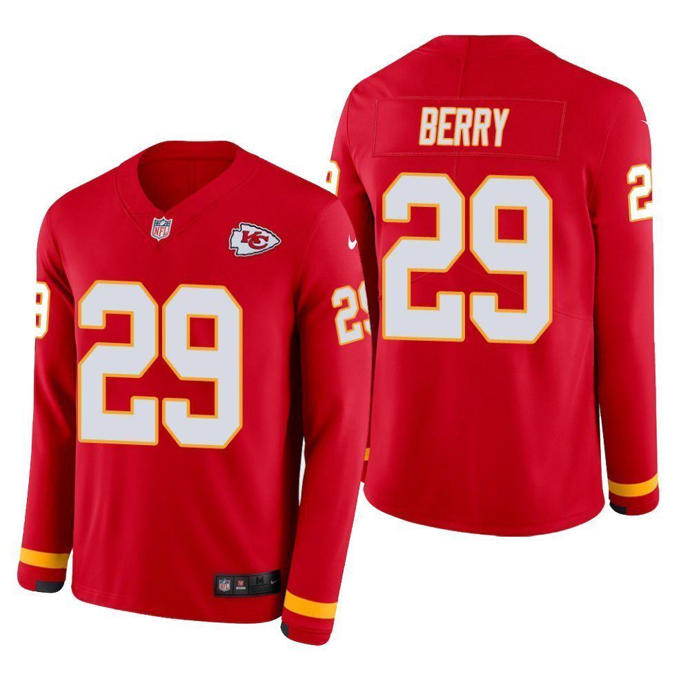 Kansas City Chiefs Eric Berry Therma Long Sleeve Mens Jersey jersey Red YhJdE