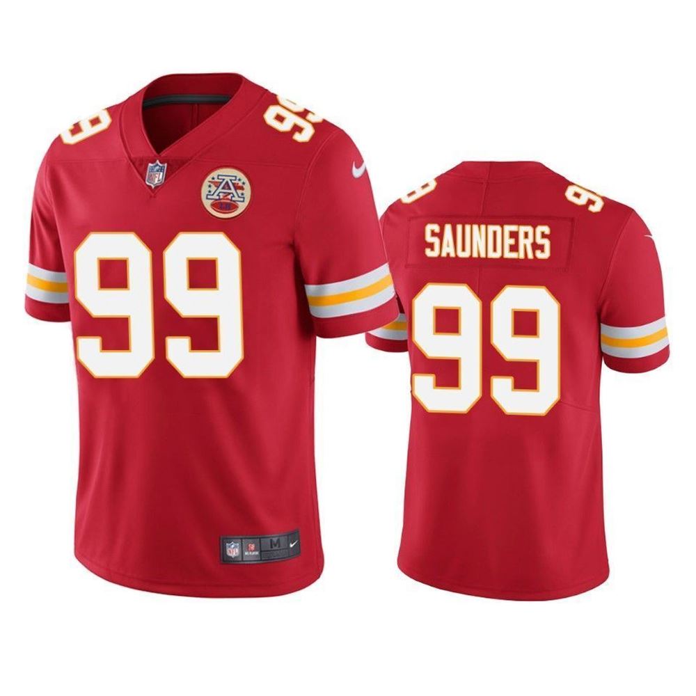 Kansas City Chiefs Khalen Saunders 2021 NFL Draft Red Vapor Limited Jersey jersey