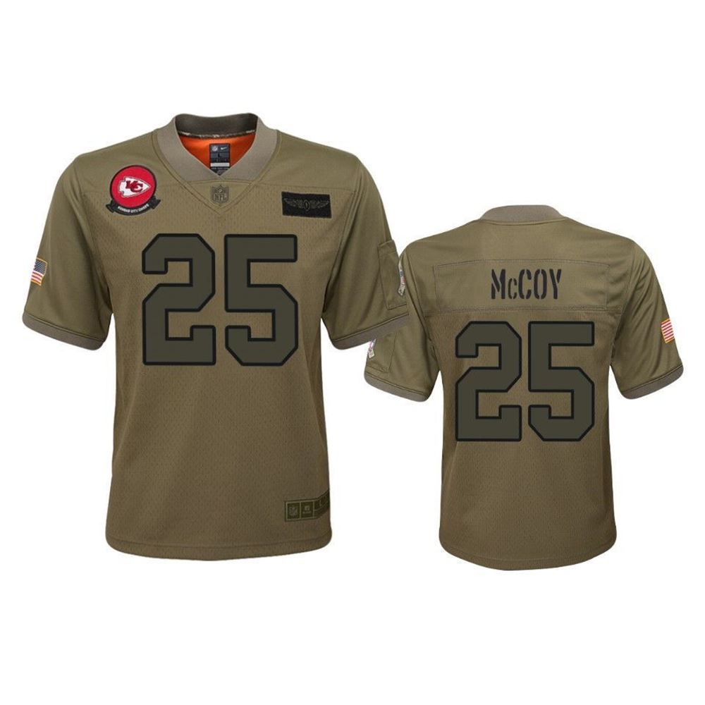 Kansas City Chiefs LeSean McCoy Game Camo 2021 Salute to Service Jersey jersey
