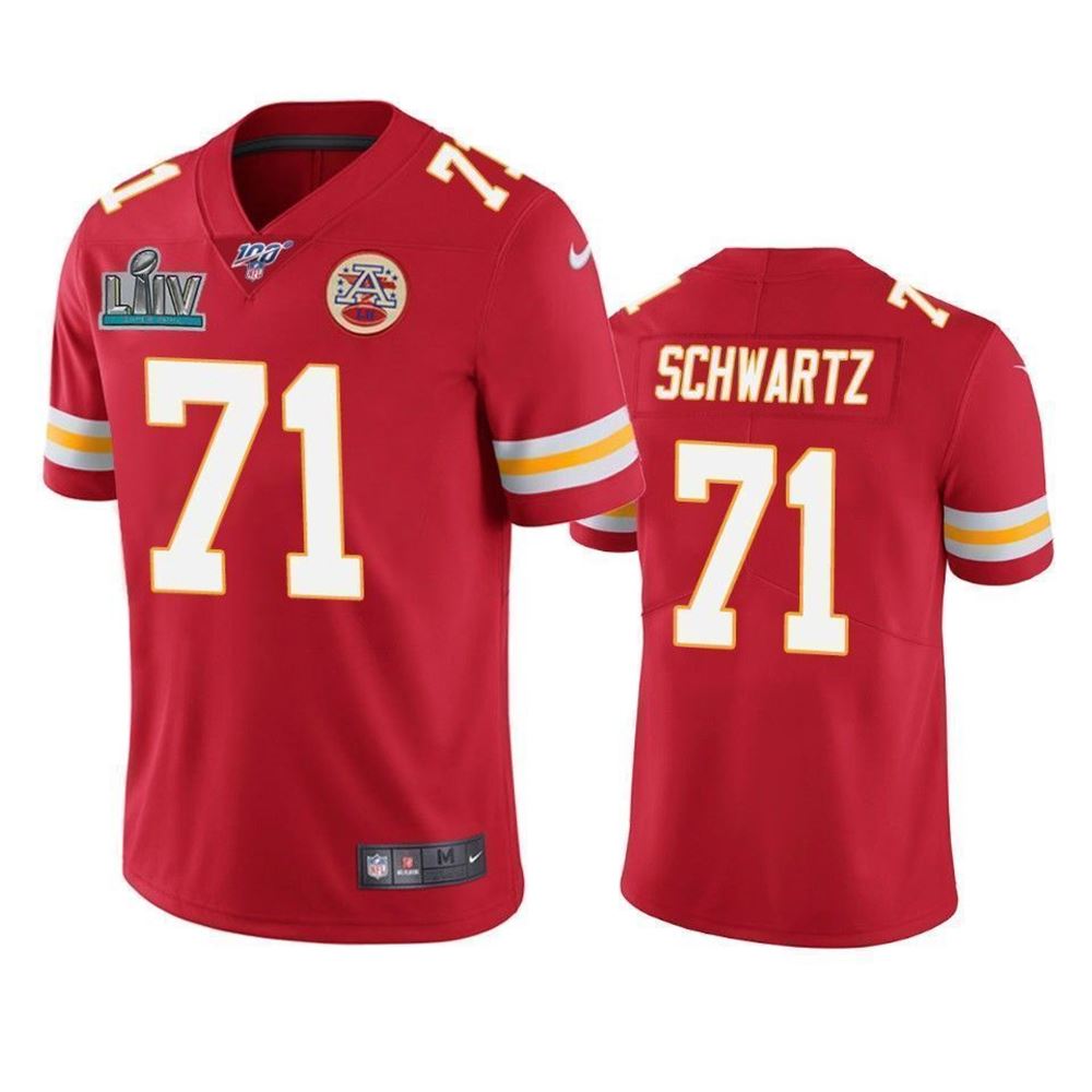 Kansas City Chiefs Mitchell Schwartz Red Super Bowl Liv Vapor Limited 3D Jersey