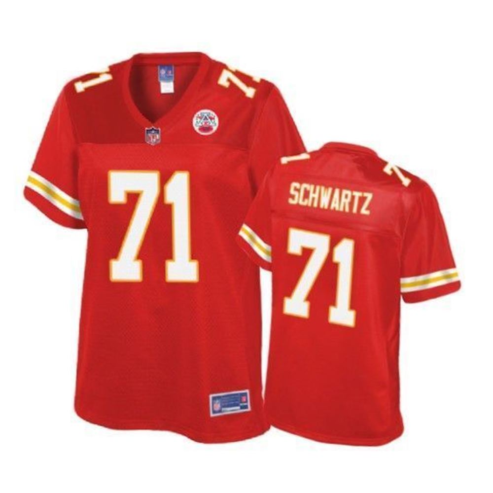 Kansas City Chiefs Mitchell Schwartz Red Womens Jersey jersey