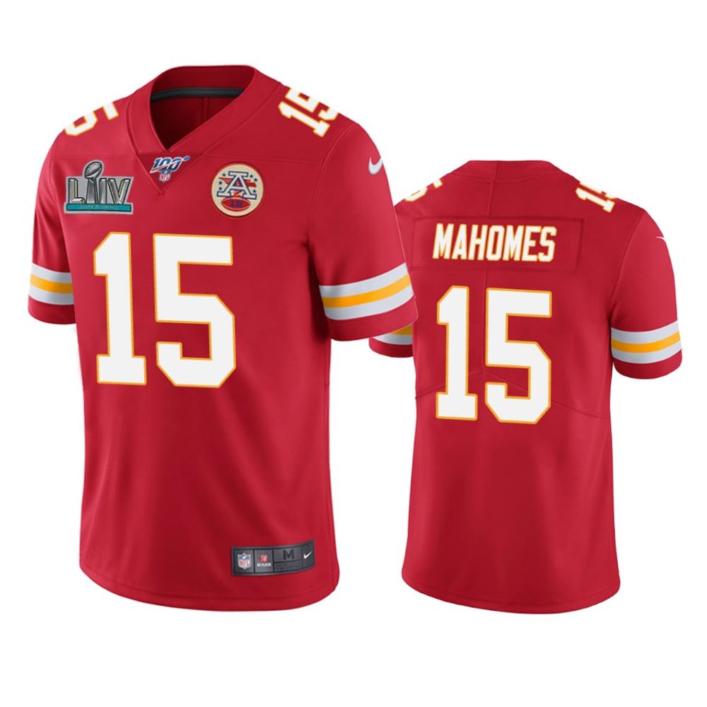 Kansas City Chiefs Patrick Mahomes Red Super Bowl LIV Vapor Limited Jersey