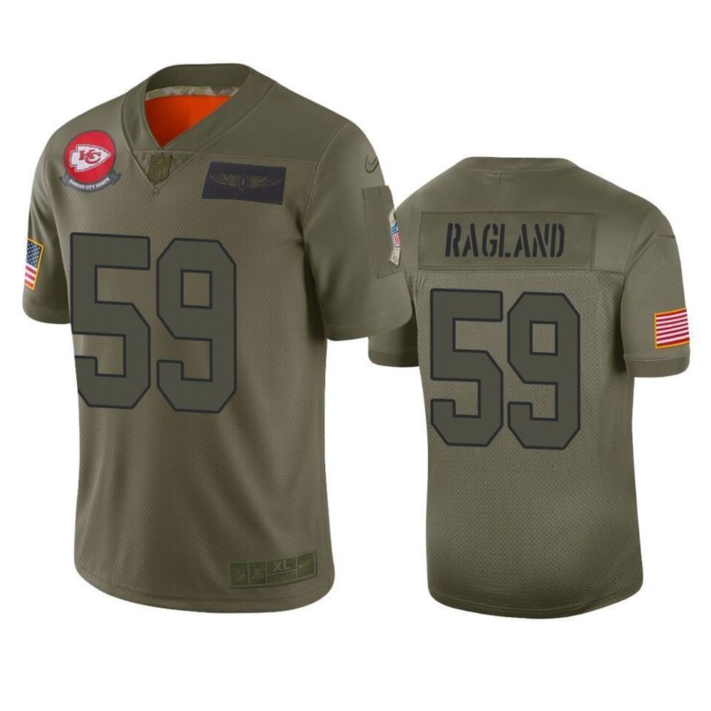 Kansas City Chiefs Reggie Ragland Camo 2021 Salute To Service Limited 3D Jersey NfvVY