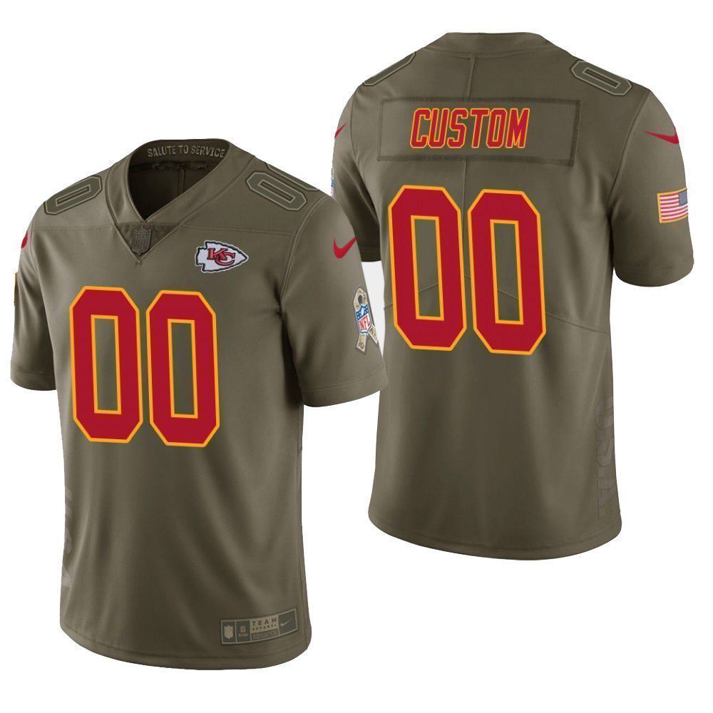 Kansas City Chiefscustom Salute To Service Limited Olive Mens Jersey AllOver Print d1qIR
