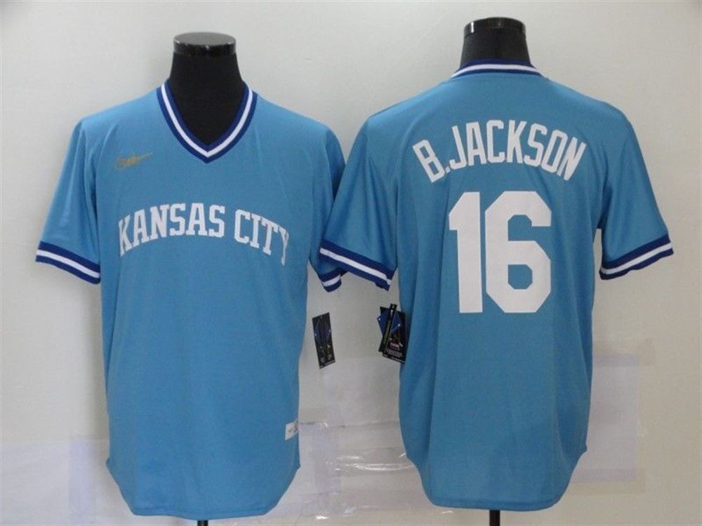 Kansas City Royals Bo Jackson 16 2021 MLB Blue Jersey jersey 71 style Rd8D7