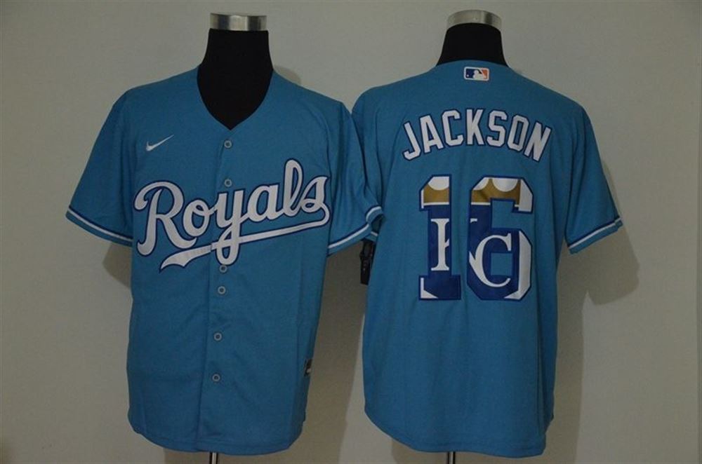 Kansas City Royals Bo Jackson 16 2021 Mlb Blue Jersey