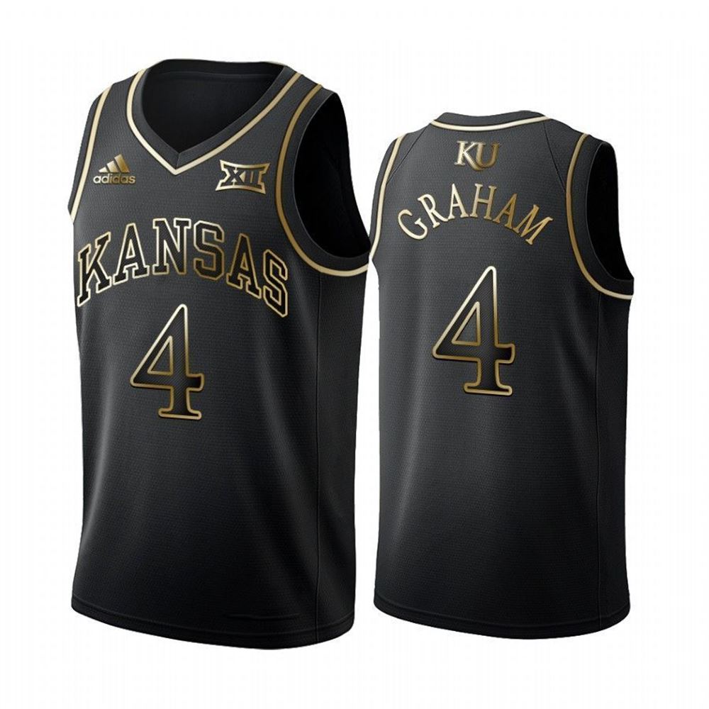 Kansas Jayhawks Isaiah Moss Black Golden Edition Limited Jersey WIh85