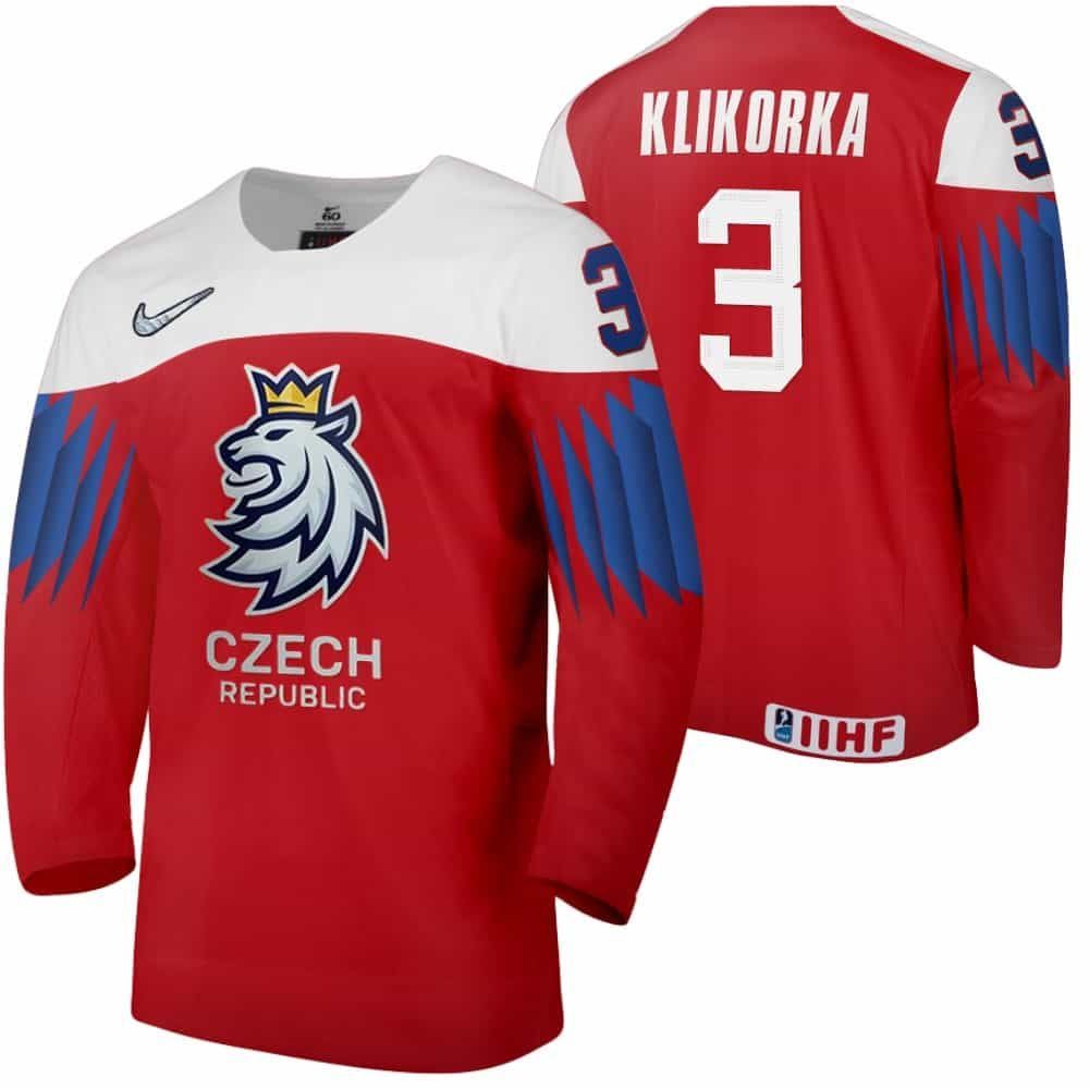 Karel Klikorka Czech Republic Red 2021 Iihf World Junior Championship Away Jersey XMWyL