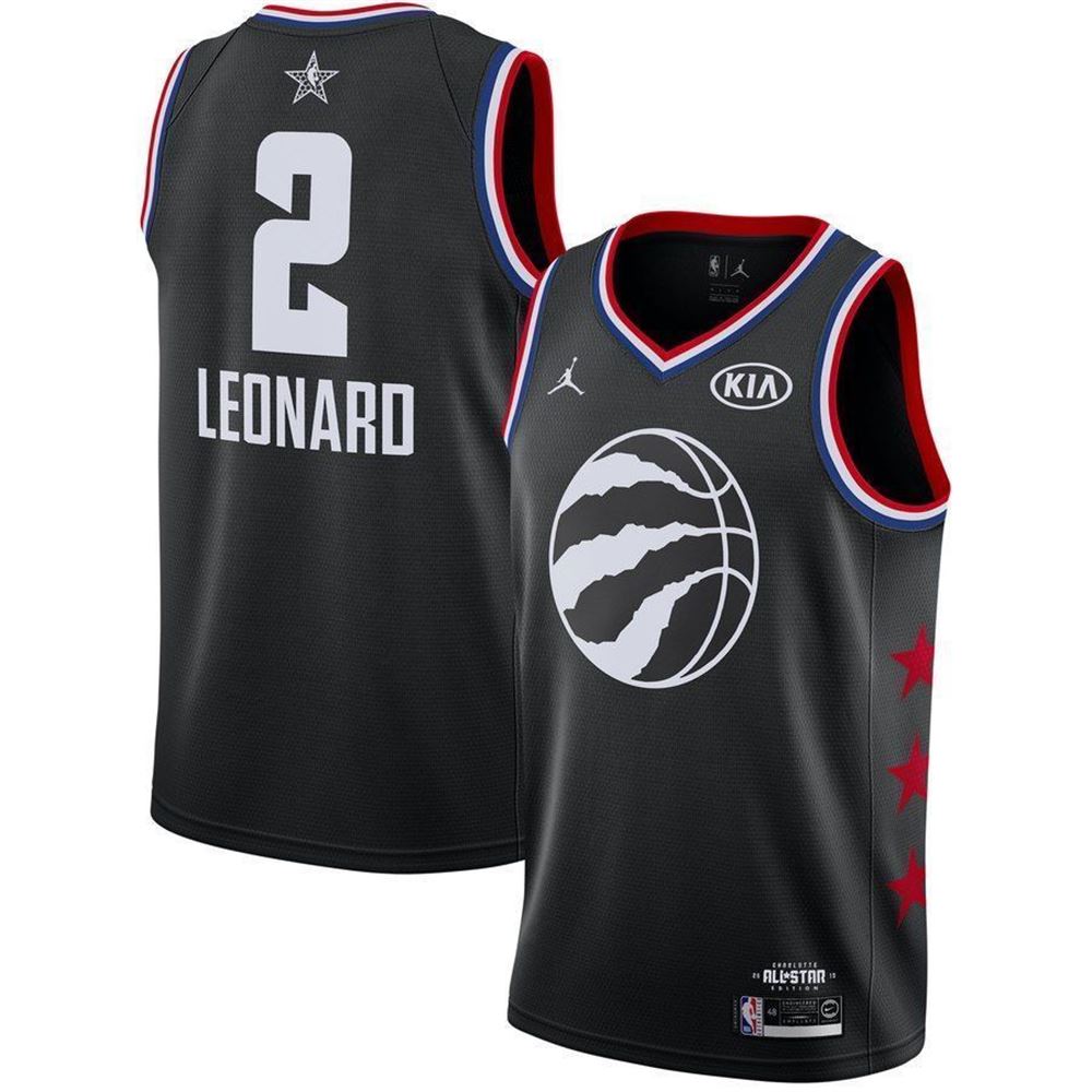 Kawhi Leonard Toronto Raptors Jordan Brand 2021 NBA AllStar Game Finished Jersey Black 2021 HtFKG