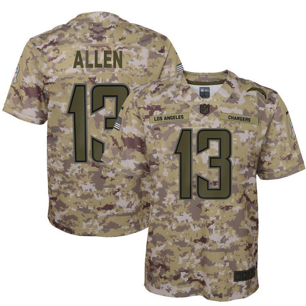 Keenan Allen Los Angeles Chargers Salute to Service Game Jersey jersey Camo 2021 ZOKmK