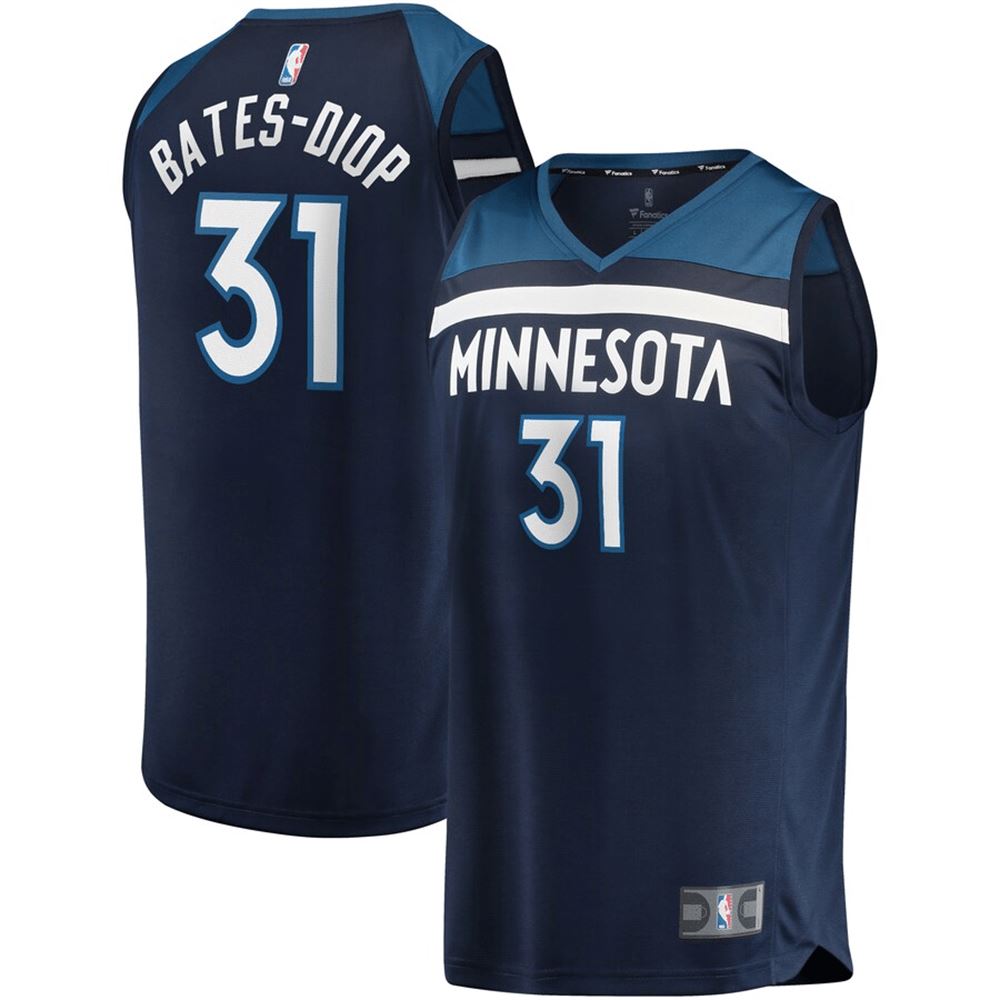 Keita Bates Diop Minnesota Timberwolves Fanatics Branded Fast Break Replica Player Icon Edition Navy 3D Jersey G1wdO