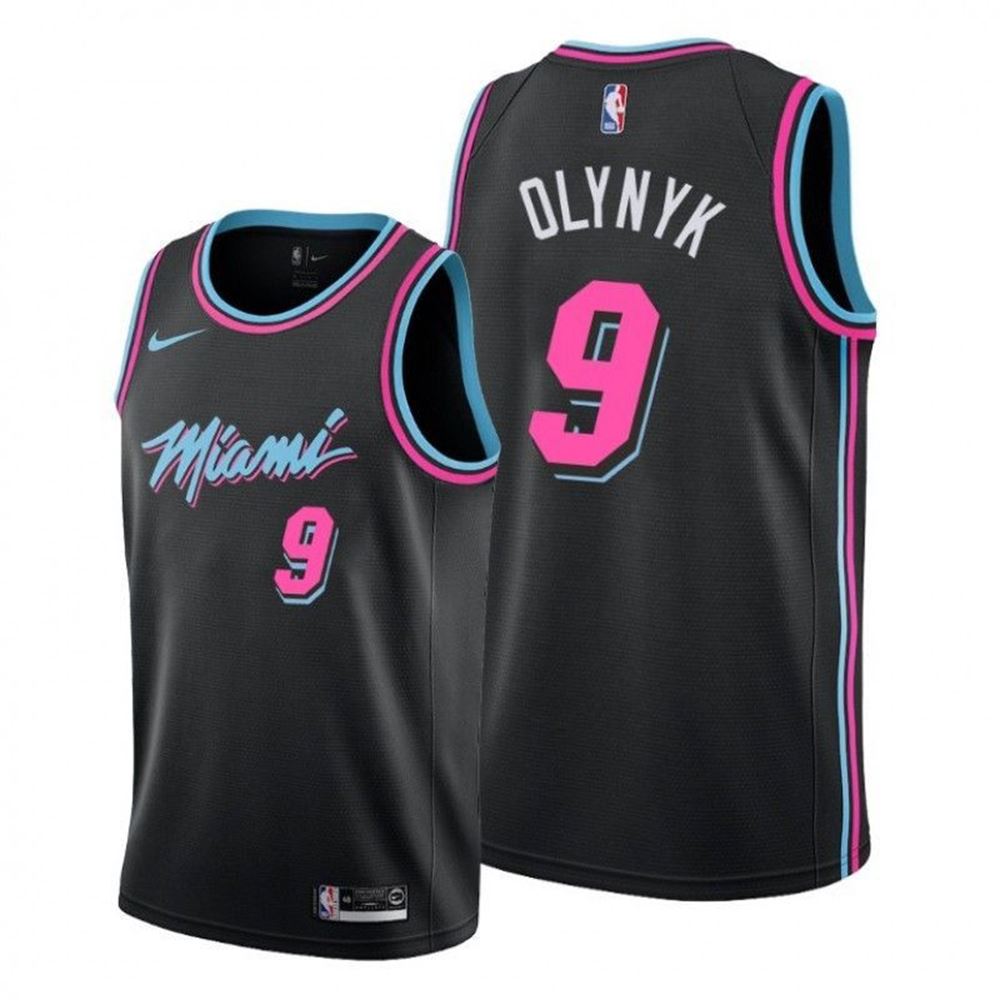 Kelly Olynyk Miami Heat 9 Black City Edition Jersey