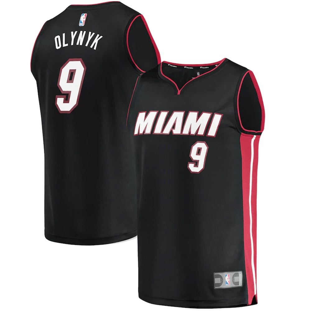 Kelly Olynyk Miami Heat Fanatics Branded Fast Break Replica Black Icon Edition 3D Jersey EkBEa