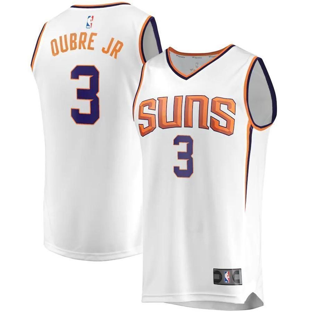 Kelly Oubre Jr Phoenix Suns Fanatics Branded Fast Break Player Replica Association Edition White 3D Jersey GsMPZ