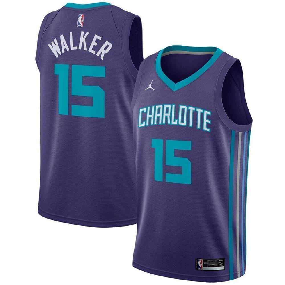 Kemba Walker Charlotte Hornets Jordan Brand Swingman Statement Edition Purple 3D Jersey