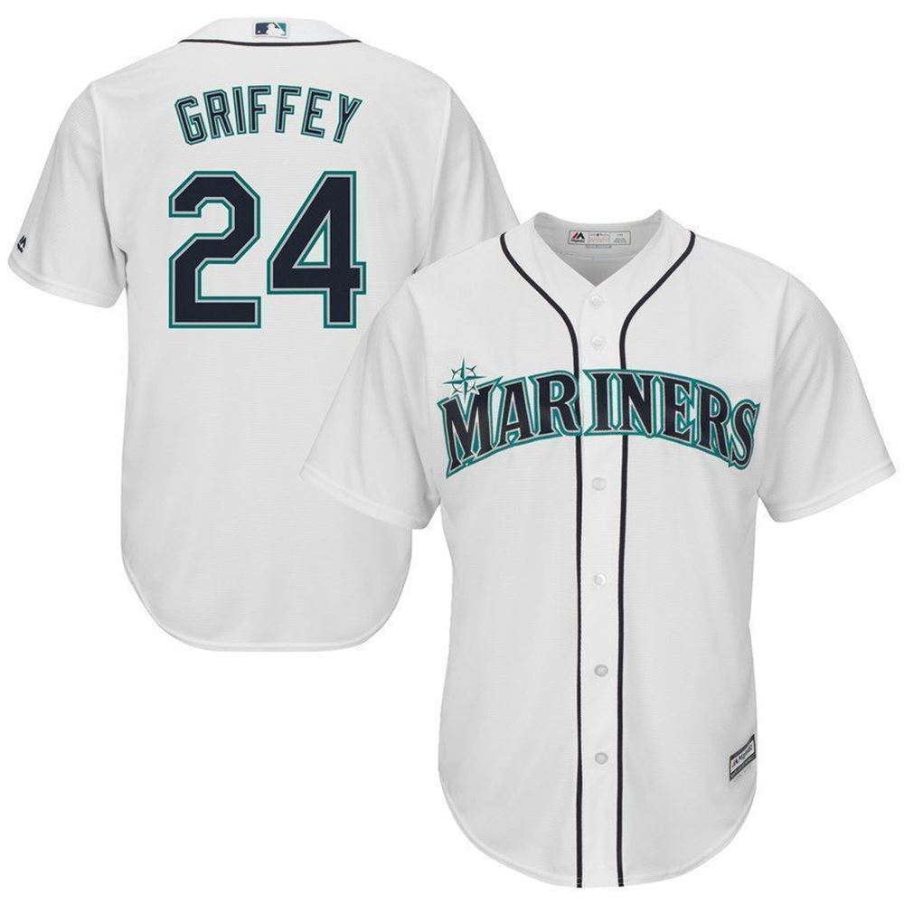 Ken Griffey Jr Seattle Mariners Majestic Cool Base Player Jersey jersey White 2021 5ypML