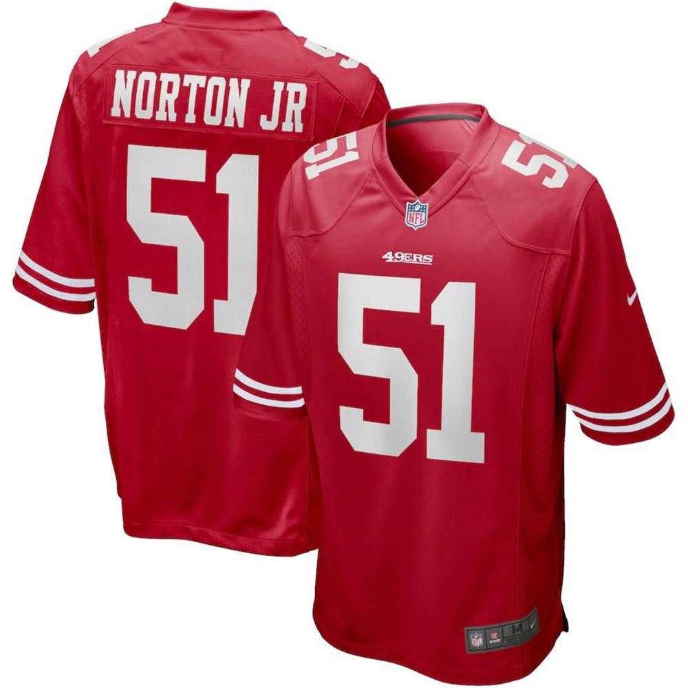 Ken Norton Jr San Francisco 49ers Game Retired Player Jersey Scarlet