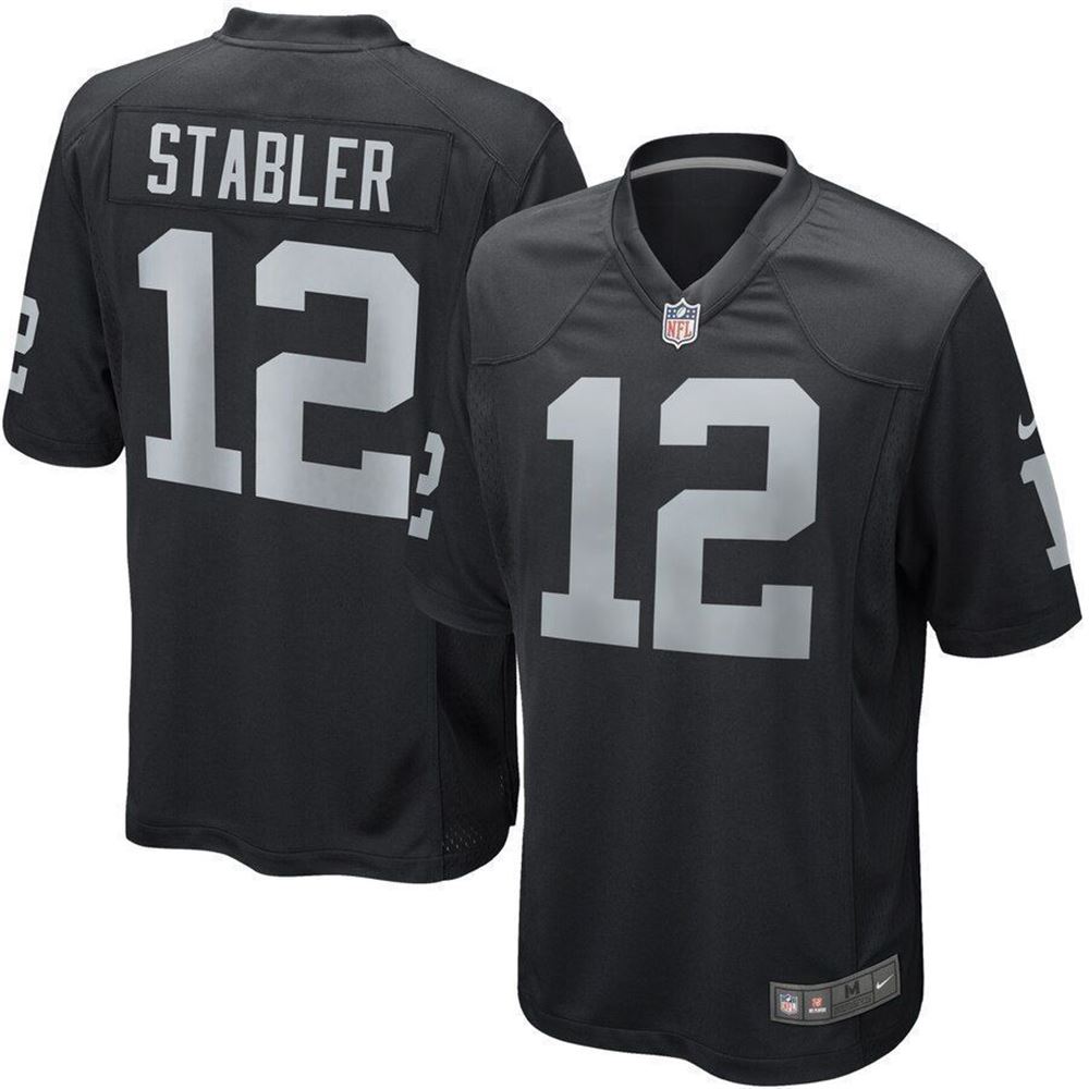 Ken Stabler Oakland Raiders Retired Player Game Jersey Black 2019