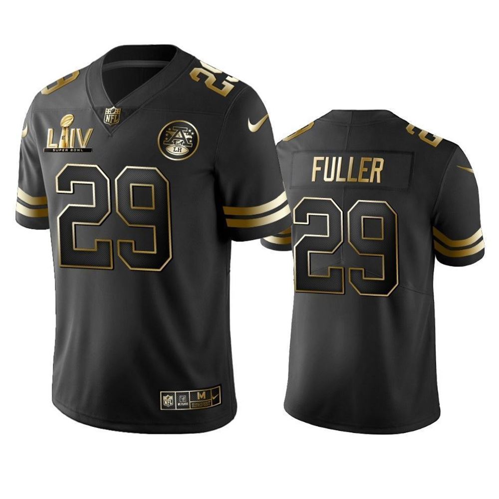 Kendall Fuller Chiefs Black Super Bowl Liv Golden Edition 3D Jersey