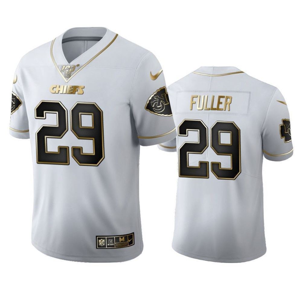 Kendall Fuller Chiefs White 100Th Season Golden Edition 3D Jersey