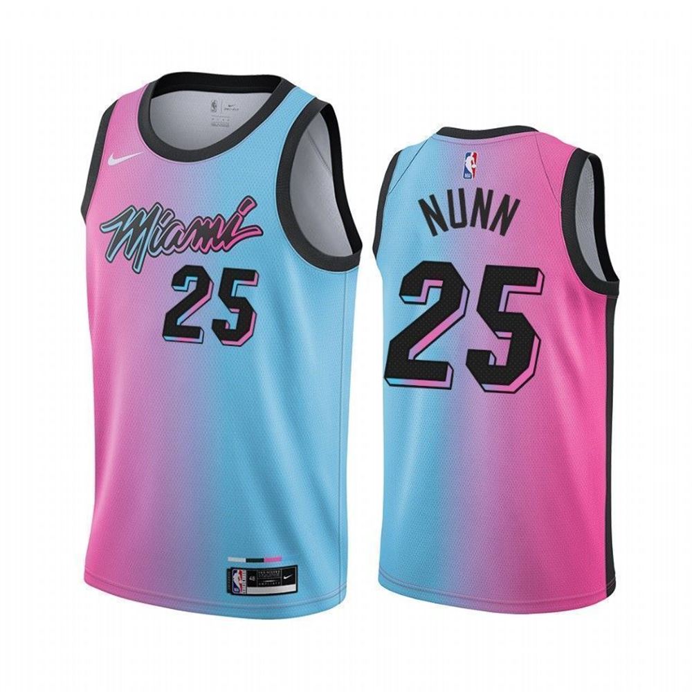 Kendrick Nunn Miami Heat 202121 Blue Pink City Jersey Rainbow